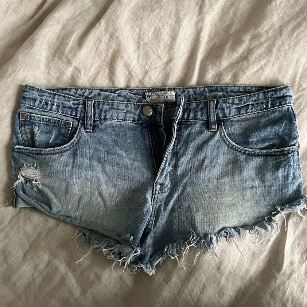 Free People Denim Micro Shorts